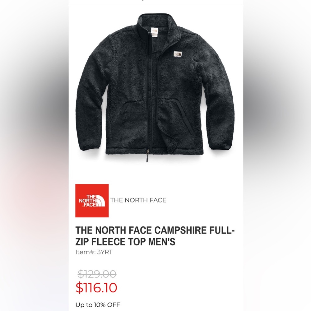 The North Face Campshire zip fleece top